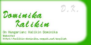 dominika kalikin business card